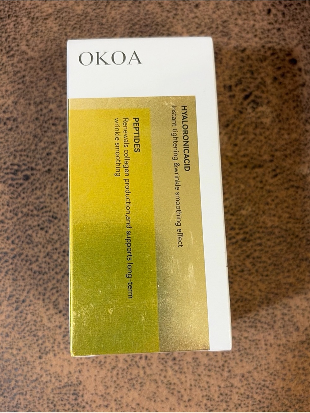 OKOA Hyaluronic Acid + Peptides Face Moisturizer, Wrinkle Smoothing 1 .69 fl oz